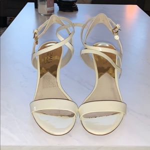 Michael Kors white strappy heels